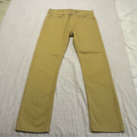 Levi's 513 Tan Bootcut Straight Leg Jeans Classic Style Never Worn Size 34 Mens - Picture 2 of 7